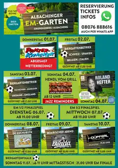 Volles Programm bis zum Ende der EM