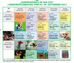 Ferien-Endspurt bei der VHS