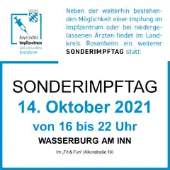 Sonderimpftag nur noch mit Biontech