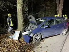 Mit Pkw gegen Baum gekracht