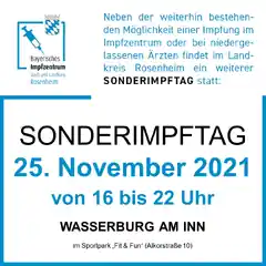 Heute Sonderimpftag beim Fit&Fun