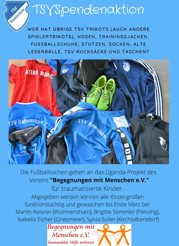 Kleidung und Bälle für Uganda