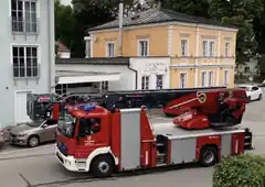 8.50 Uhr: Einsatz mit der Drehleiter