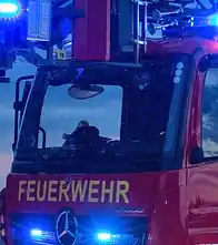 Maschinenhalle in Vollbrand