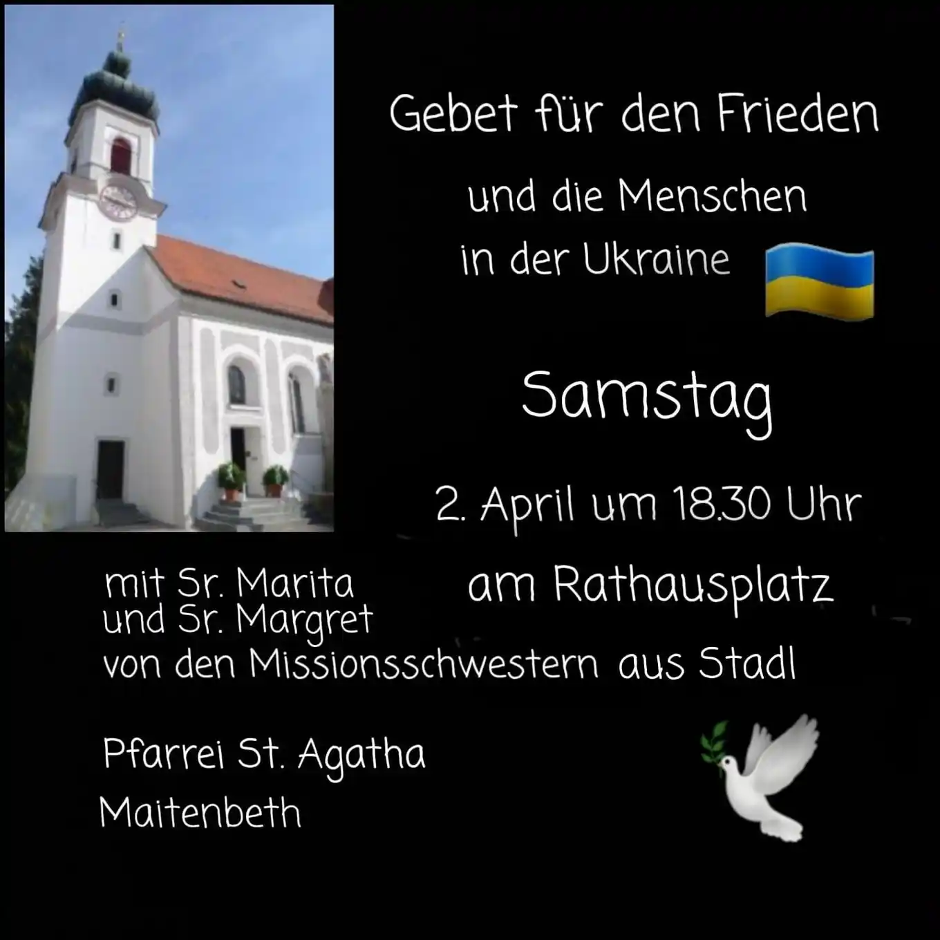 Gebet für den Frieden am Rathausplatz