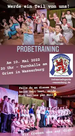 Probetraining mit der Stadtgarde