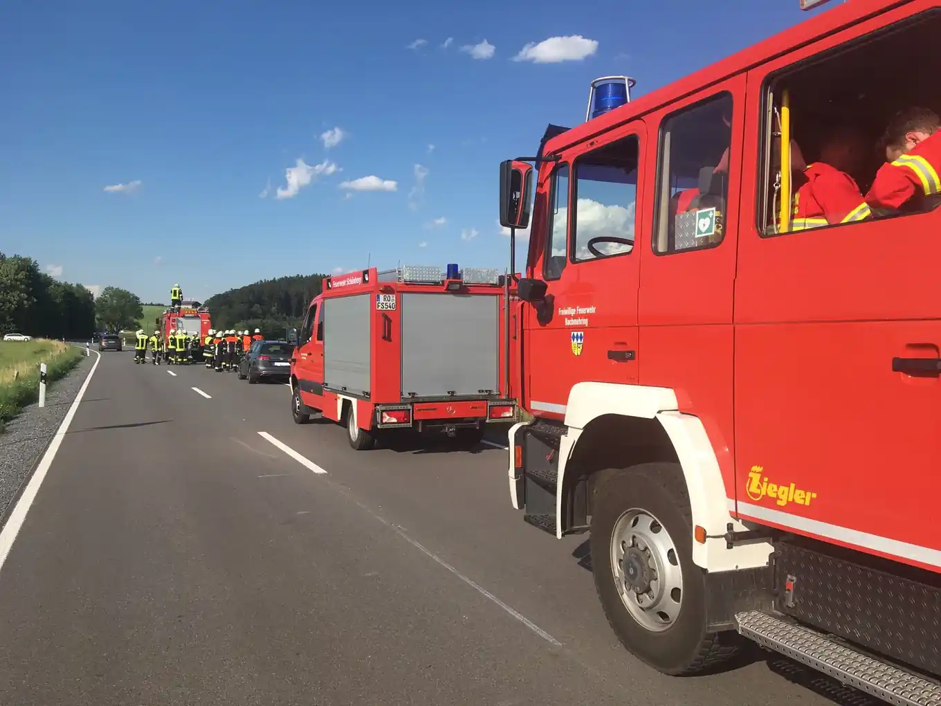 Drei Feuerwehren rückten an