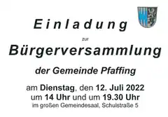 Eine schöne Geste in Pfaffing