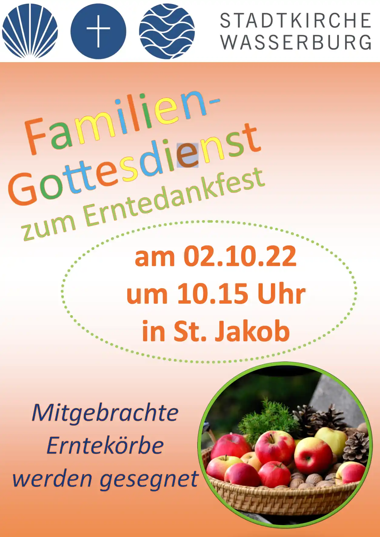 Erntekörbe werden gesegnet