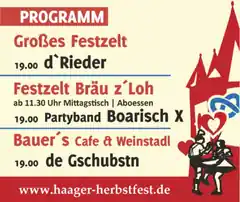 Mittwochabend auf dem Haager Herbstfest
