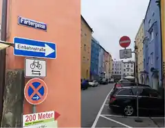 Heute geht es um die Einbahnregelung