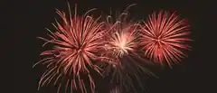 Musikfeuerwerk mit bunten Farben und flotten Tönen