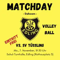 Volleyball in Edling: Heimspiel am Montag