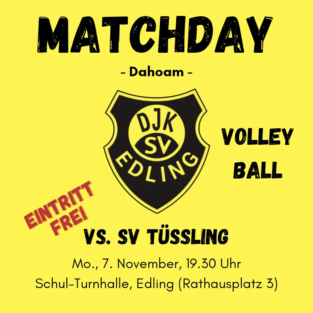 Volleyball in Edling: Heimspiel am Montag