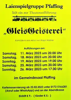 Theater in Pfaffing: Heute startet der Vorverkauf
