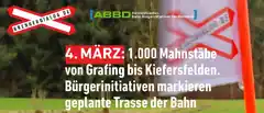 Brenner-Nordzulauf: 1.000 „Mahnstäbe“