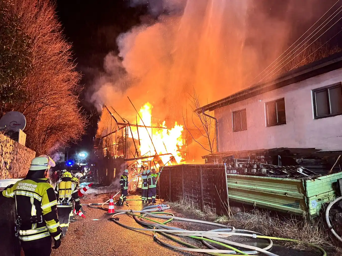 Wohnhaus wurde Raub der Flammen
