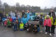 Soyens jüngste Fußballer sammeln Müll