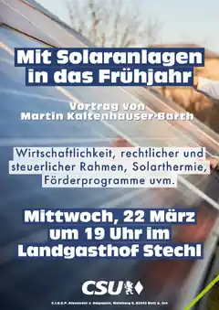 Mit Solaranlagen in das Frühjahr