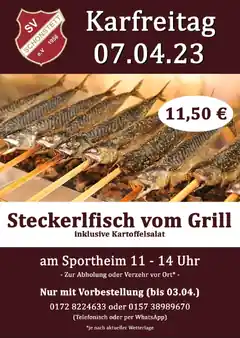 Steckerlfisch vom SV Schonstett