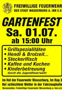 Auf geht’s zum Gartenfest der Feuerwehr Wasserburg