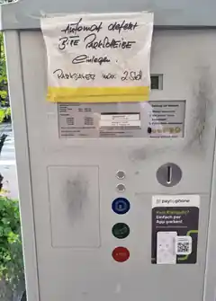 Defekter Parkscheinautomat: Am Marienplatz gilt Parkscheibe