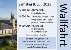 Morgen eine Fußwallfahrt