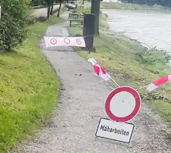 Inndamm teilweise gesperrt