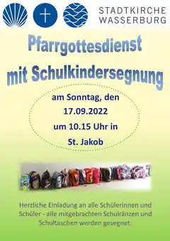 Schulkinder werden gesegnet