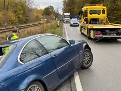 Das Heck stand auf den Gleisen