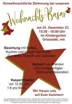 Weihnachtsbasar im Kindergarten