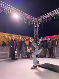 Auch gestern glühten die Eisstöcke