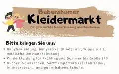 Frühlings-Kleidermarkt für Kindersachen