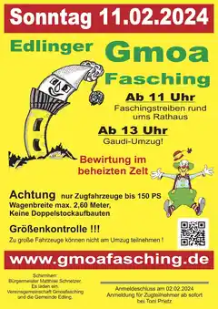 Heute Gmoafasching in Edling