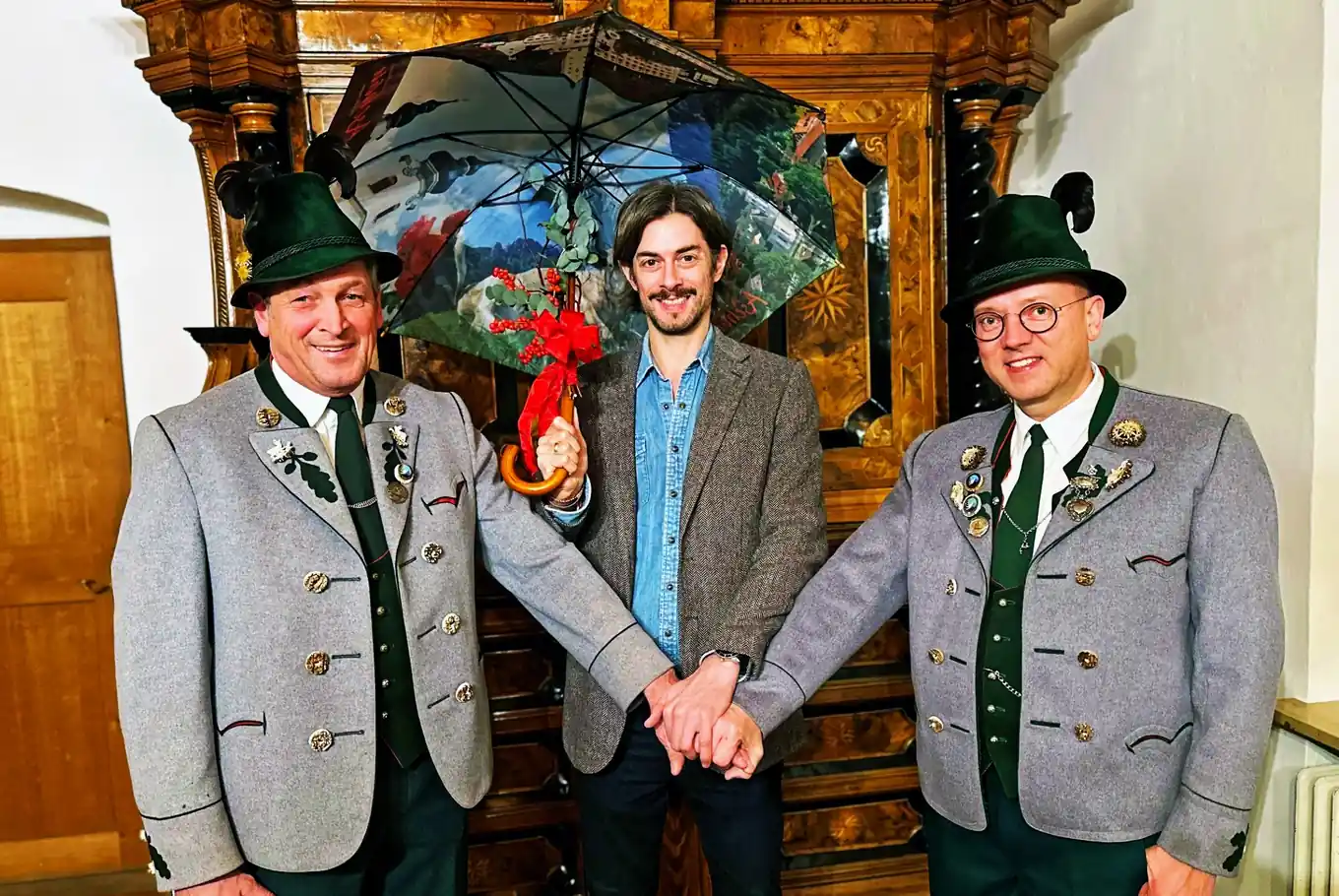 Der junge Baron als Schirmherr