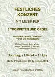 Drei Trompeten, eine Orgel