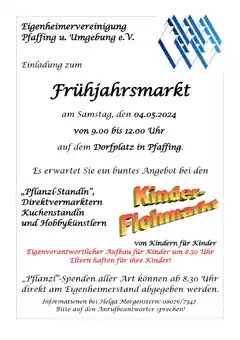 Frühjahrsmarkt rund um den Dorfbrunnen