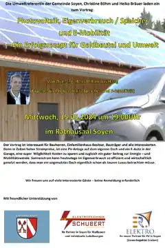 Vortrag über Photovoltaik mit Hans Urban