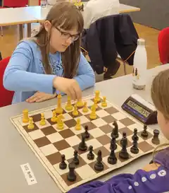 17 Schachbegeisterte an den Brettern