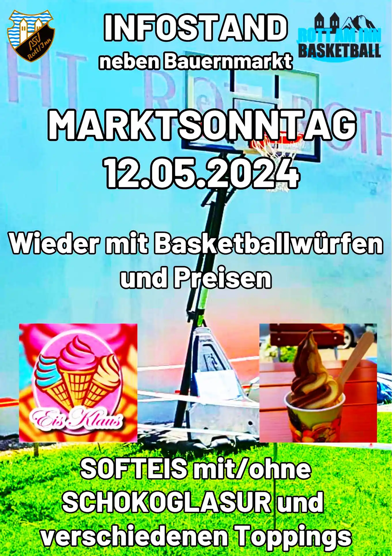 Sport-Infos und ein Eis für den guten Zweck