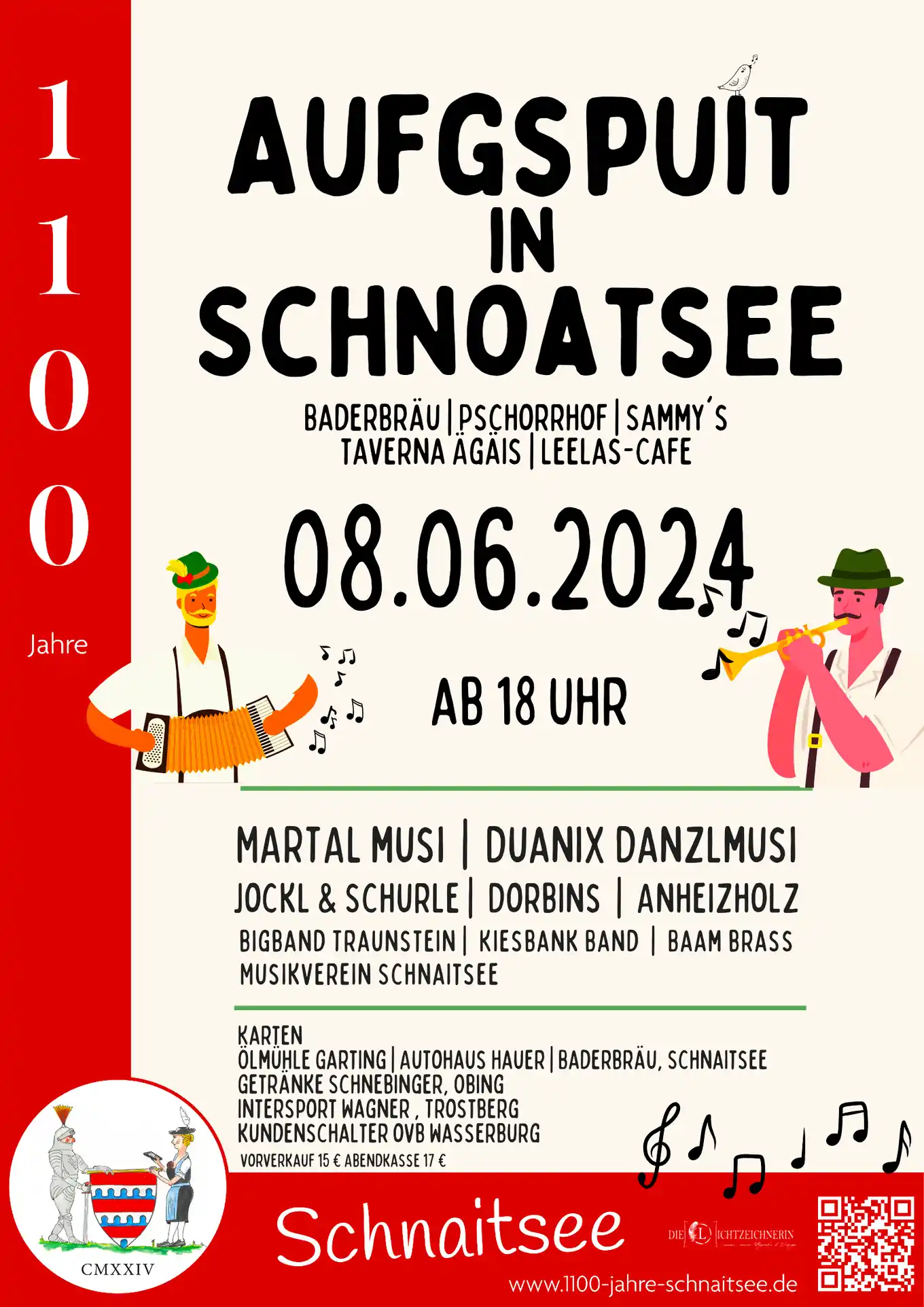 Aufgspuit in Schnoatsee zum 1.100-Jährigen: Und wia!