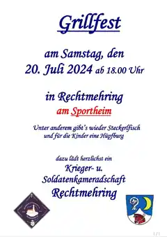Grillfest am Sportheim