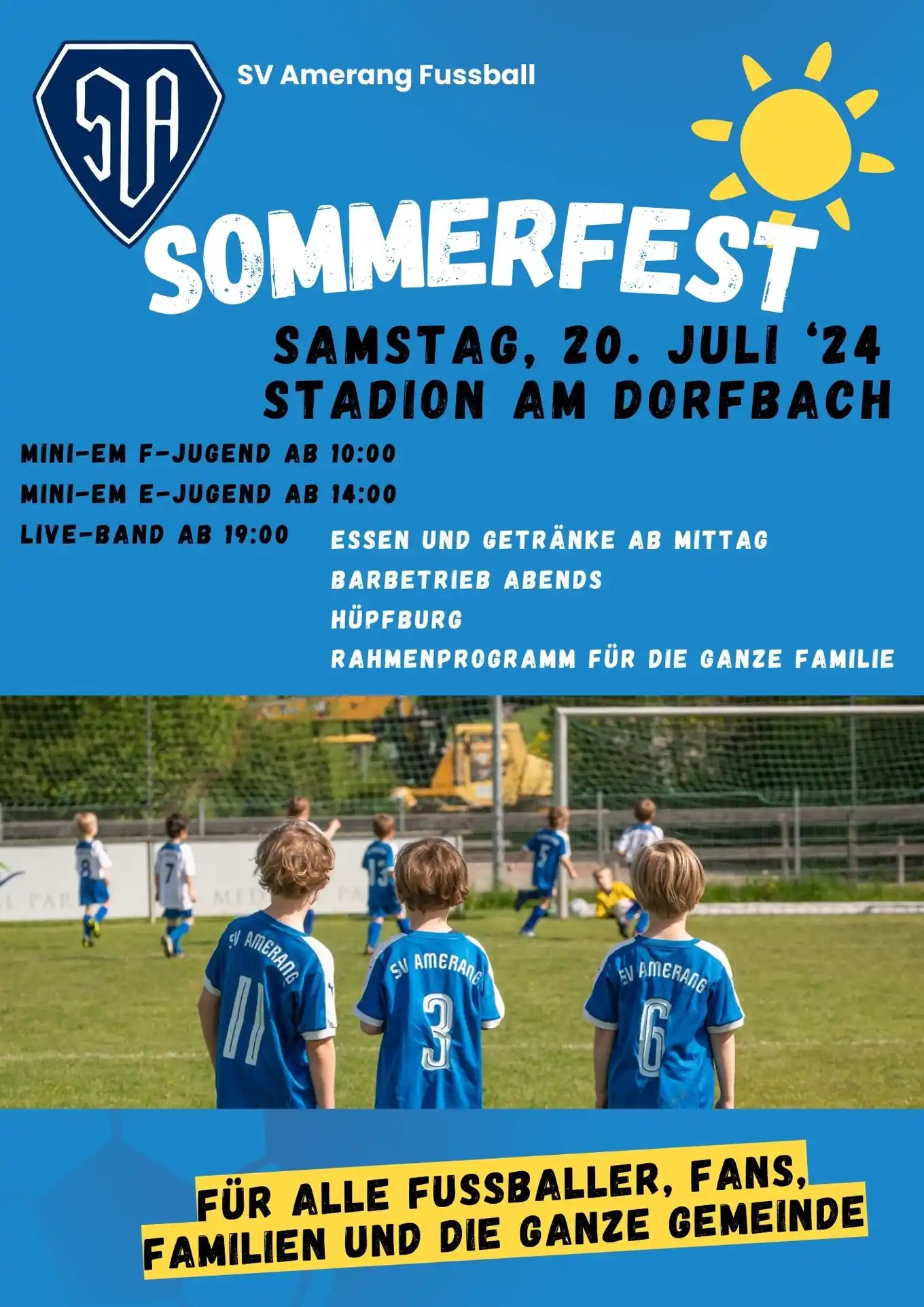 Am Samstag: Fußball, Spaß und gute Laune