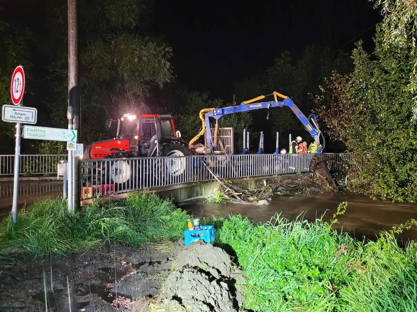 Bange Hochwasser-Nacht in Aham