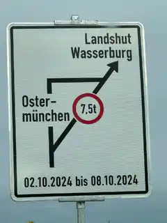 B15: Umleitung für Lkw
