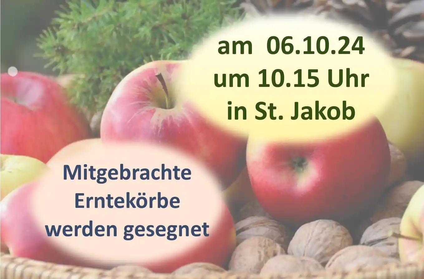 Erntekörbe werden gesegnet