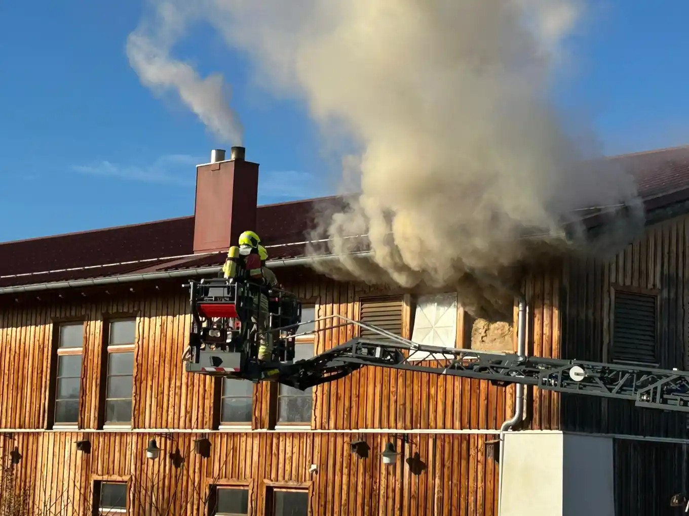 Feuer im Spänebunker: Knapp an Vollbrand vorbei