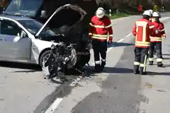 Bachmehring: Vier Verletzte bei Unfall