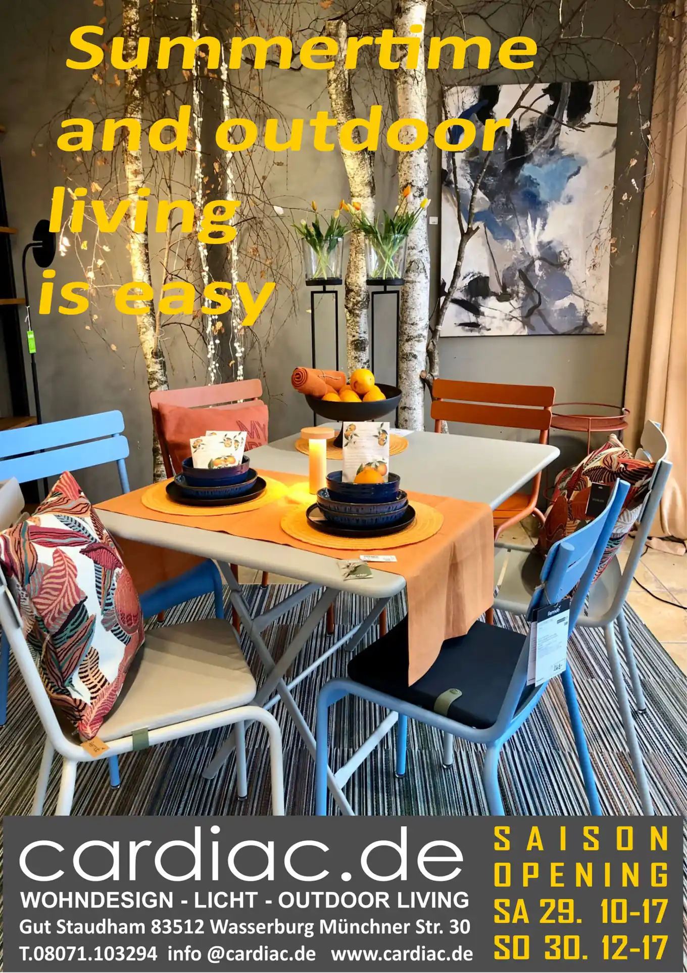 Neue Gartenmöbel und Wohntrends bei „Cardiac“