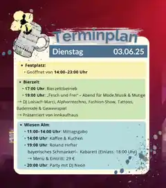 Heute auf dem Frühlingsfest: Tag 7